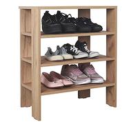 RICOO Scarpiera salvaspazio 70 x 60 x 32 cm WM039-EG Scaffale mobile ingresso Rovere marrone - Portascarpe