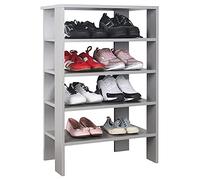 RICOO Scarpiera salvaspazio 88 x 60 x 32 cm WM040-PL Scaffale mobile ingresso Grigio - Portascarpe