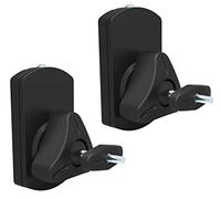 RICOO Supporti Universali per Casse, LH038-B Altoparlanti da Parete, Supporti a muro per casse acustiche, Supporti per altoparlanti Orientabile e Inclinabile, 110x65x91mm, Set di 2, Nero
