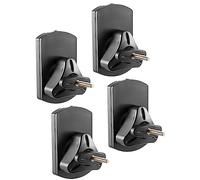 RICOO Supporti Universali per Casse, LH038-B Altoparlanti da Parete, Supporti per altoparlanti Orientabile e Inclinabile, 110x65x91mm, Set di 4, Nero