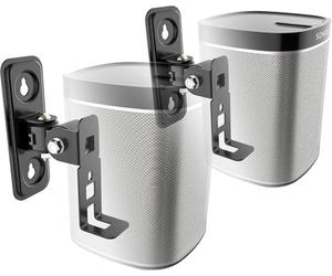 RICOO Supporto Altoparlanti da Parete, LH431-B, Adatto per SONOS PLAY :1, Supporti per Casse Acustiche, Set di 2, Nero