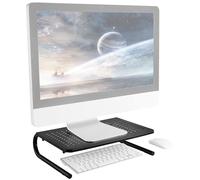 RICOO Supporto Monitor PC FS082-B Rialzo scrivania Schermo computer Piedistallo da Tavolo per Laptop & Portatile Base Stand 37 x 24 x 10 cm Nero