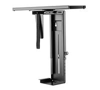 RICOO Supporto PC scrivania TRH-05 Montaggio della case sotto tavolo Girevole 360 gradi Cassa computer fisso Salvaspazio Appoggio CPU Nero