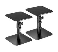 RICOO Supporto per Altoparlanti LH069-T Universale da Terra, Ideale per PC, Home Cinema, Surround, Dolby e Studio, Neigbar +/-15°, Supporti per casse acustiche da pavimento, Set da 2, Nero