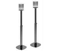 RICOO Supporto per Altoparlanti LH073 Supporti da terra per casse acustiche Supporto da Pavimento per SONOS ONE (SL) Stabile Stand con Gestione Cavi Integrata 1182 x 265 x 265 mm Set di 2, Nero