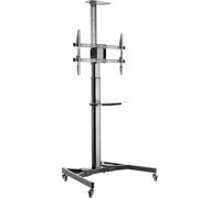 RICOO Supporto TV da FS0364 pavimento Televisore 40-75" (102-191 cm) Staffa girevole Piedistallo televisione con ruote VESA 300 x 200-600 x 400 Nero