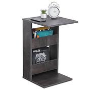 RICOO Tavolino da salotto 35 x 60 x 40 cm WM042-BG Tavolo laterale da divano Grigio cemento