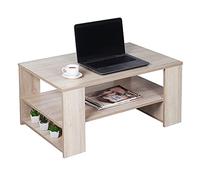 RICOO Tavolino da salotto 72 x 50 x 50 cm WM090-ES Tavolo da caffè Rovere marrone Sonoma