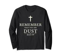 Ricorda Che Sei Polvere Christian Reminder Maglia a Manica