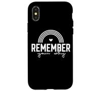 Ricorda la tua motivazione Why Heart Rainbow Custodia per iPhone X/XS