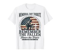 Ricorda l'onore Caduto The Brave Soldier Memorial Day Maglietta