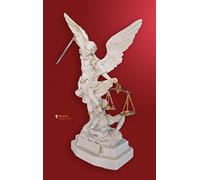 ricordapadrepio San Michele Arcangelo 33cm grigio in resina