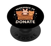 "Ricordati di donare" Cute Donation Art PopSockets PopGrip Adesivo