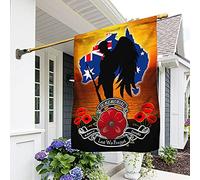 Ricordo Australiano In Onore Del Sacrificio - Lest We Forget Bandiere Pirati Durevole Bandiera Da Cortile Multicolore Bandiere All'Aperto Decorazione Per Patio Interni Fattoria M