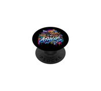 Ricordo dello skyline della città di Atene - Arte di strada PopSockets PopGrip Adesivo