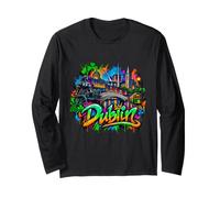 Ricordo dello Skyline della Città di Dublino - Graffiti Maglia a Manica