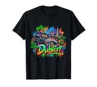 Ricordo dello Skyline della Città di Dublino - Graffiti Maglietta