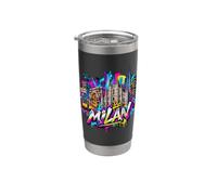 Ricordo dello skyline della città di Milano - Graffiti Bicchiere termico in acciaio inox doppia parete