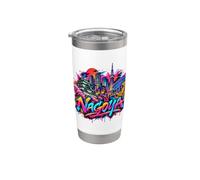 Ricordo dello skyline della città di Nagoya - Graffiti Bicchiere termico in acciaio inox doppia parete