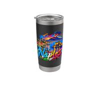 Ricordo dello skyline della città di Napoli - Graffiti Bicchiere termico in acciaio inox doppia parete