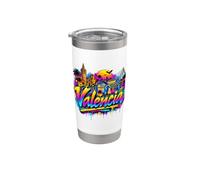 Ricordo dello skyline della città di Valencia - Graffiti Bicchiere termico in acciaio inox doppia parete