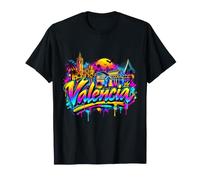 Ricordo dello Skyline della Città di Valencia - Graffiti Maglietta