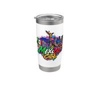 Ricordo dello skyline di Città del Messico - Graffiti Bicchiere termico in acciaio inox doppia parete