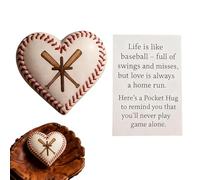 ricordo di incoraggiamento a forma di cuore da baseball | Carte ispiratrici per giocatori, atleti, collezionisti, giorni di gioco, allenamento, campo, tornei, viaggi, compleanno