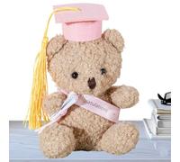 Ricordo finale - Final Bear Farged | Stop Final Bear | 5,1 pollici Riempito con orso cappello e certificato | Ornamento da ufficio animale per l'asilo | Scuola | Regalo di peluche morbido