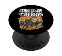 RICORDO GLI EROI D Day Veterans Day giorno dell'indipendenza PopSockets PopGrip Adesivo