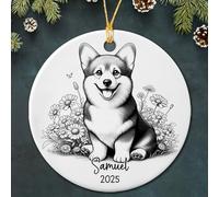 Ricordo Pembroke Welsh Corgi Gifts For Pet Lovers, Pembroke Welsh Corgi Rotonde Ornamenti Natalizi Natale Ciondolo Decorazione Per Feste Amici Famiglia