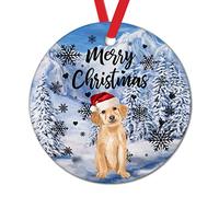 Ricordo Per Albero Di Natale Snowflake Dog Bernese Mountain Rotonde Ornamenti Natalizi In Porcellana Artistico Albero Di Natale Pendente Per Coppie Feste Matrimoni