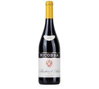 Ricossa BARBERA D’ASTI DOCG SUPERIORE - Rosso Piemontese da Uve Barbera - Elegante, Morbido, Intenso, Affinato in Legno - Fruttato e Speziato - 14% vol - 750ml