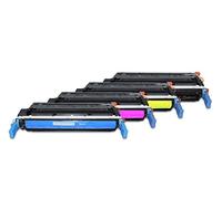 Ricostruita per HP colore LaserJet 4600 - C9720A - CE9723A - Toner set nero, ciano, magenta, giallo - Per ca. 1 x 9.000 & 3 x 8.000 paginas (5% copertura)