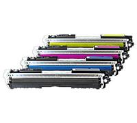 Ricostruita per HP colore LaserJet Pro CP 1022 - CE310A - CE313A - Toner set nero, ciano, magenta, giallo - Per ca. 1 x 1.200 & 3 x 1.000 paginas (5% copertura)