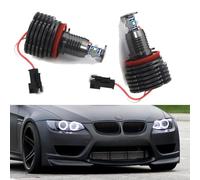 Ricoy compatibile con BMW E82 E90 E92 E70 E71 E82 E89 1 3 5 Series X5 X 6 Z4, fari a 4 lati LED 40W H8 Angel Eyes, anello luminoso a halo, senza errori