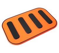 Ricreo Poggiapiede compatibile con Citroen AMI - Poggia piede guidatore - Accessorio interno auto - Protezione pedana lato sinistro arancione e nero - Montaggio senza fori