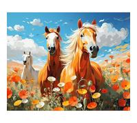 RICUVED Cavallo Dipingere con i Numeri per Principianti -Animale Kit Dipingere con i Numeri con Tela 40x50 cm, Paint by Number Completo per Adulti
