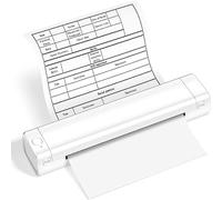 RIDAEX Home Bluetooth Wireless Handheld Small Mini Homework Test Paper Inkless Office Portable A4 Stampante termica per domande errate,C