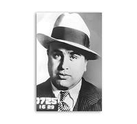 RIDAEX Poster E Stampe 40 * 60cm Senza Cornice Mafia in bianco e nero Capone Poster Canvas Wall Art Pictures for Bedroom Wall Art Gifts Decor
