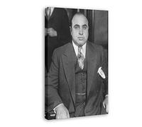 RIDAEX Poster su tela 40 * 60cm Senza Cornice Mafia in bianco e nero Capone Poster Canvas Wall Art Room Pictures for Bedroom Gifts Decor