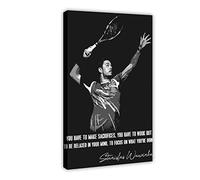 RIDAEX Quadro A Olio su Tela 50 * 70cm Senza Cornice Stanislas Wawrinka Poster firmati Tennis Citazione motivazionale 7 Tela Camera da letto Stampa da parete Uffici Decorazioni per la camera Regali