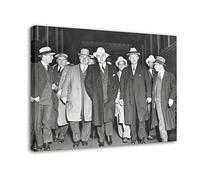 RIDAEX Quadro Su Tela 60 * 90cm Senza Cornice Mafia Black and White Capone Mafia Poster Canvas Wall Art Room Pictures for Bedroom Gifts Decor