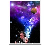 RIDAEX Tela Quadro 50 * 70cm Senza Cornice Elon Musk Fumo Nordic Poster Decorazione Soggiorno Camera da letto Pittura