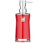RIDDER Dispenser di Sapone Disco, Acrilico, Rosso, 6,5 x 6,5 x 19 cm
