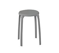 RIDDER Max Sgabello da bagno in acciaio, grigio, ca. Ø 30 x 46,5 cm