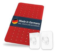 RIDDER Playa 683030, tappetino per vasca da bagno, 38 x 80 cm, colore blu neon, 100% gomma sintetica., Rosso, 38x80 cm