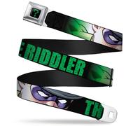 `Riddler ``?`` Full Color Black/Green Seatbelt Belt - The Riddler/F... ACC NUOVO