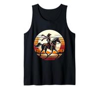 Ride Free - Design del Tramonto della Cowgirl Occidentale Canotta