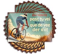 Ride Into The Unknown: A Cyclist's Journey Through Nature Crazy Decals | Decorazione per cucina agricola in vinile impermeabile bicchiere Tiki rimovibile decalcomania Peel Stick (12 x 18 cm)